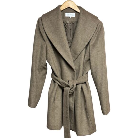 Calvin Klein Wool Blend Coat Size Large - Picture 2 of 12